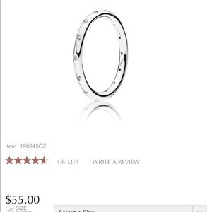 Pandora Ring Size 7.5